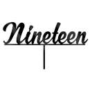 Nineteen Cake Topper - Black